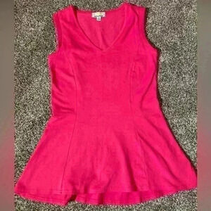 Kathleen Kirkwood V Neck Pink Casual Tank Top- Slimming Look- XS